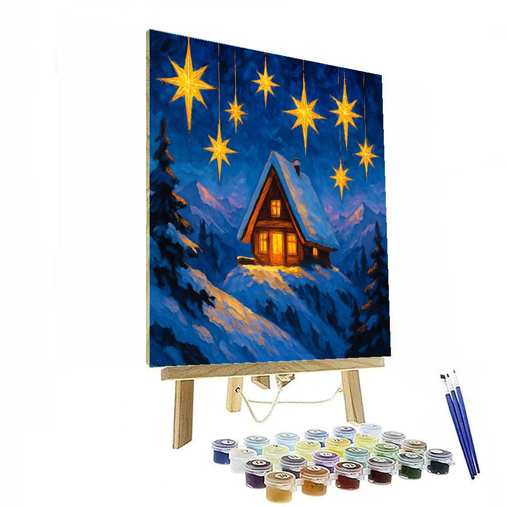 Alpine Christmas Star Chalet paint by color