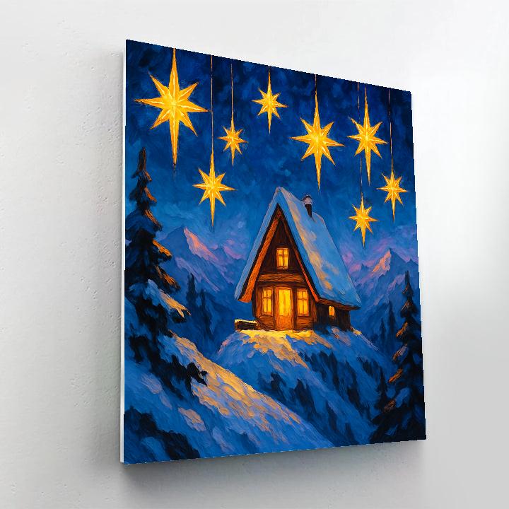Alpine Christmas Star Chalet paint by color