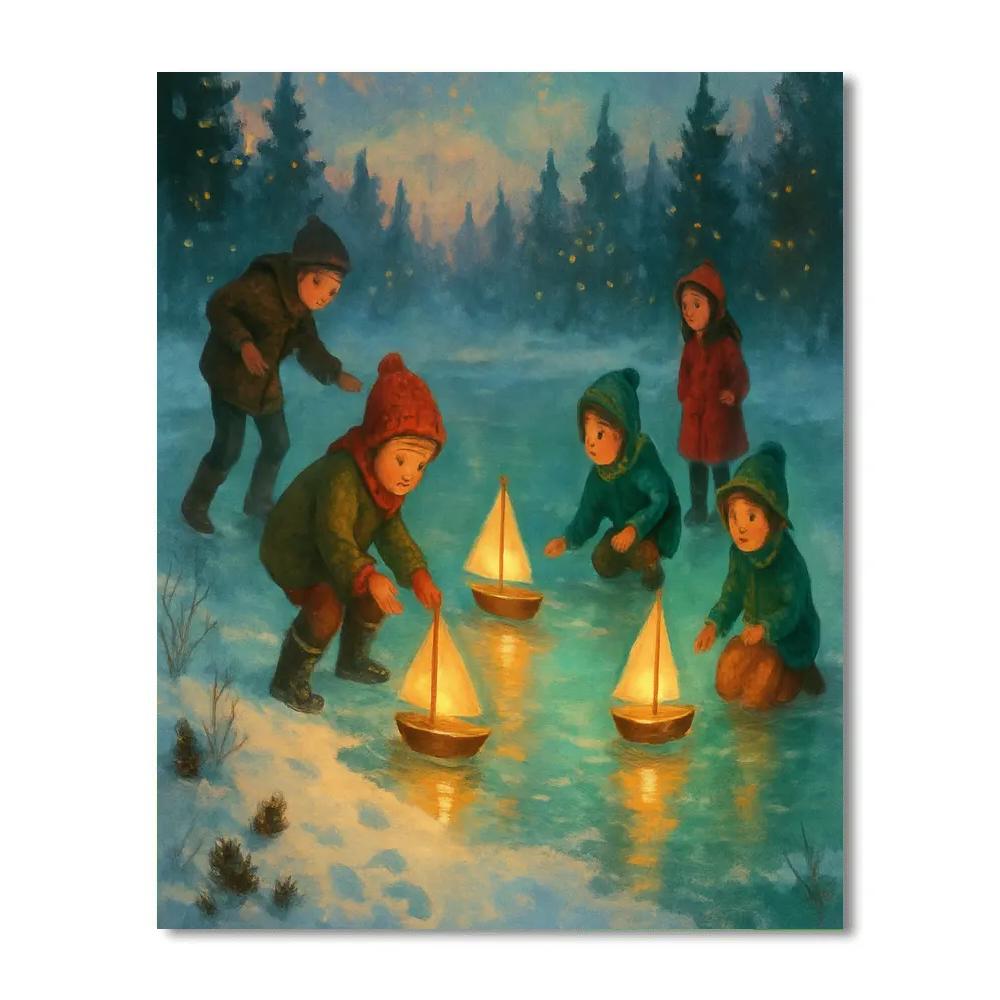 Enchanted Ice Pond Toy Regatta Paint by numbers kits