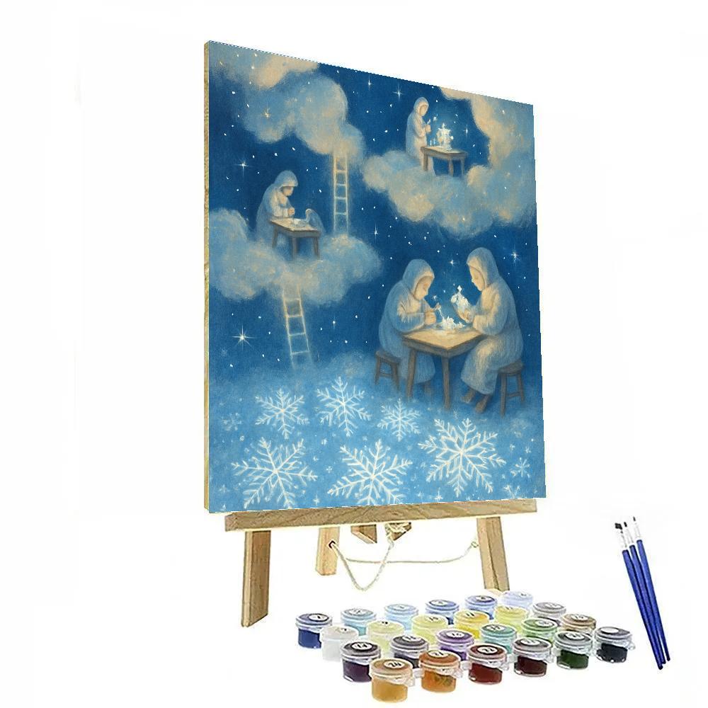 Snowflake Makers In Cloud Workshop DIY paint by numbers