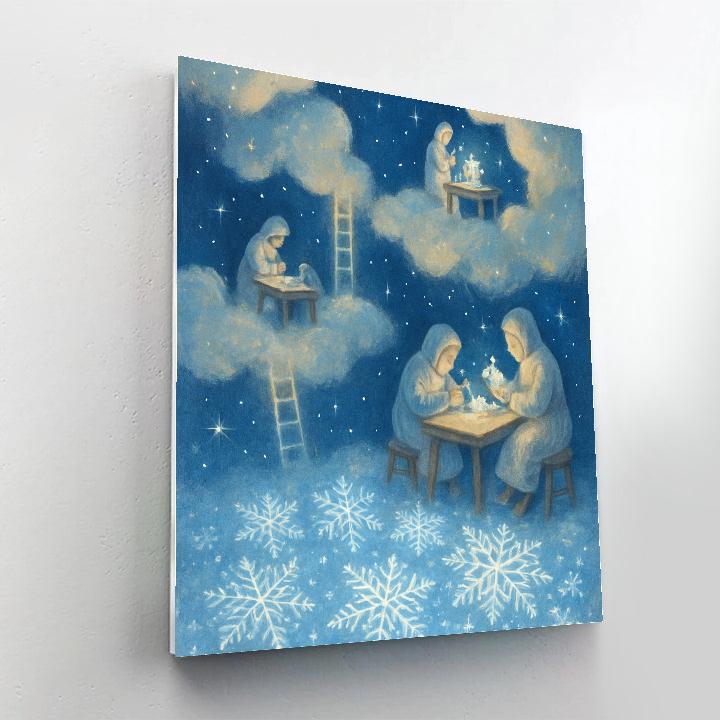 Snowflake Makers In Cloud Workshop DIY paint by numbers