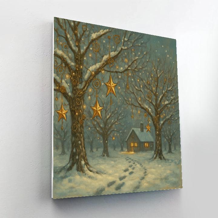 Clockwork Christmas Snow Orchard Paint by numbers kits