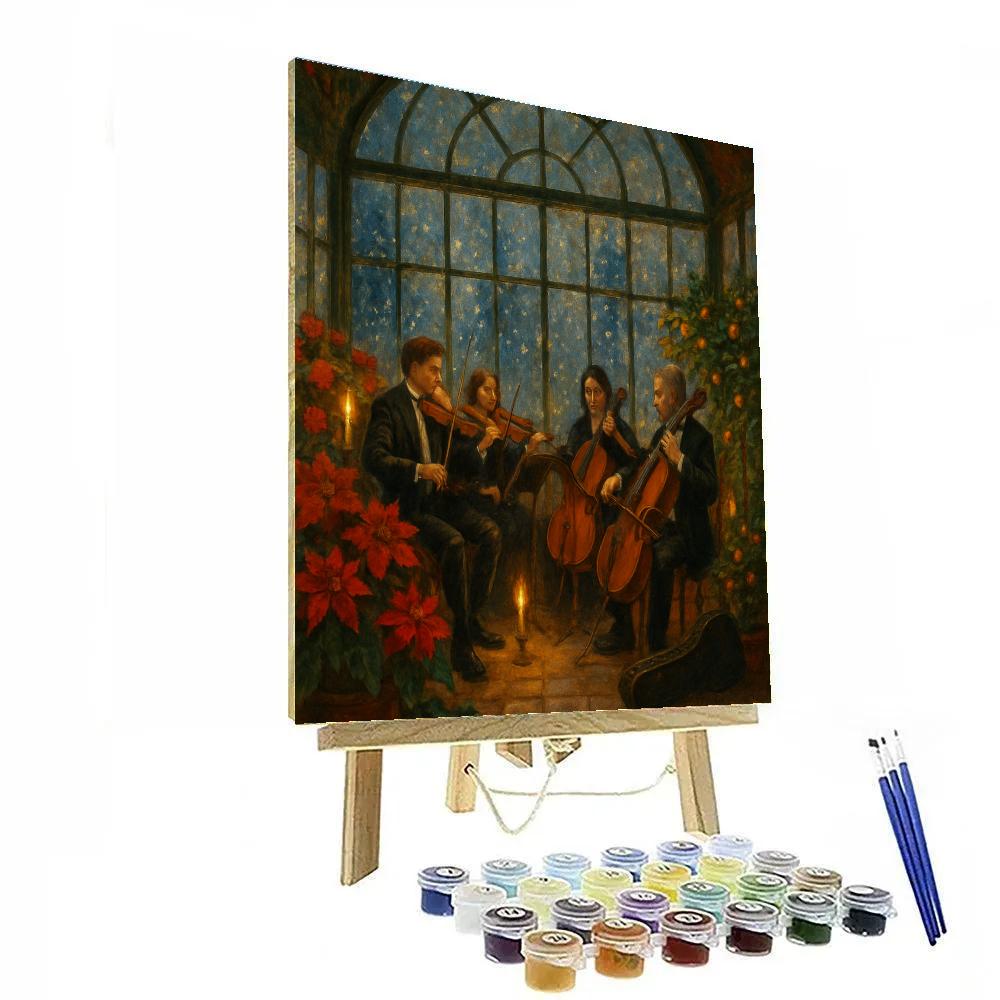 Midnight Christmas Greenhouse Concert DIY paint by numbers