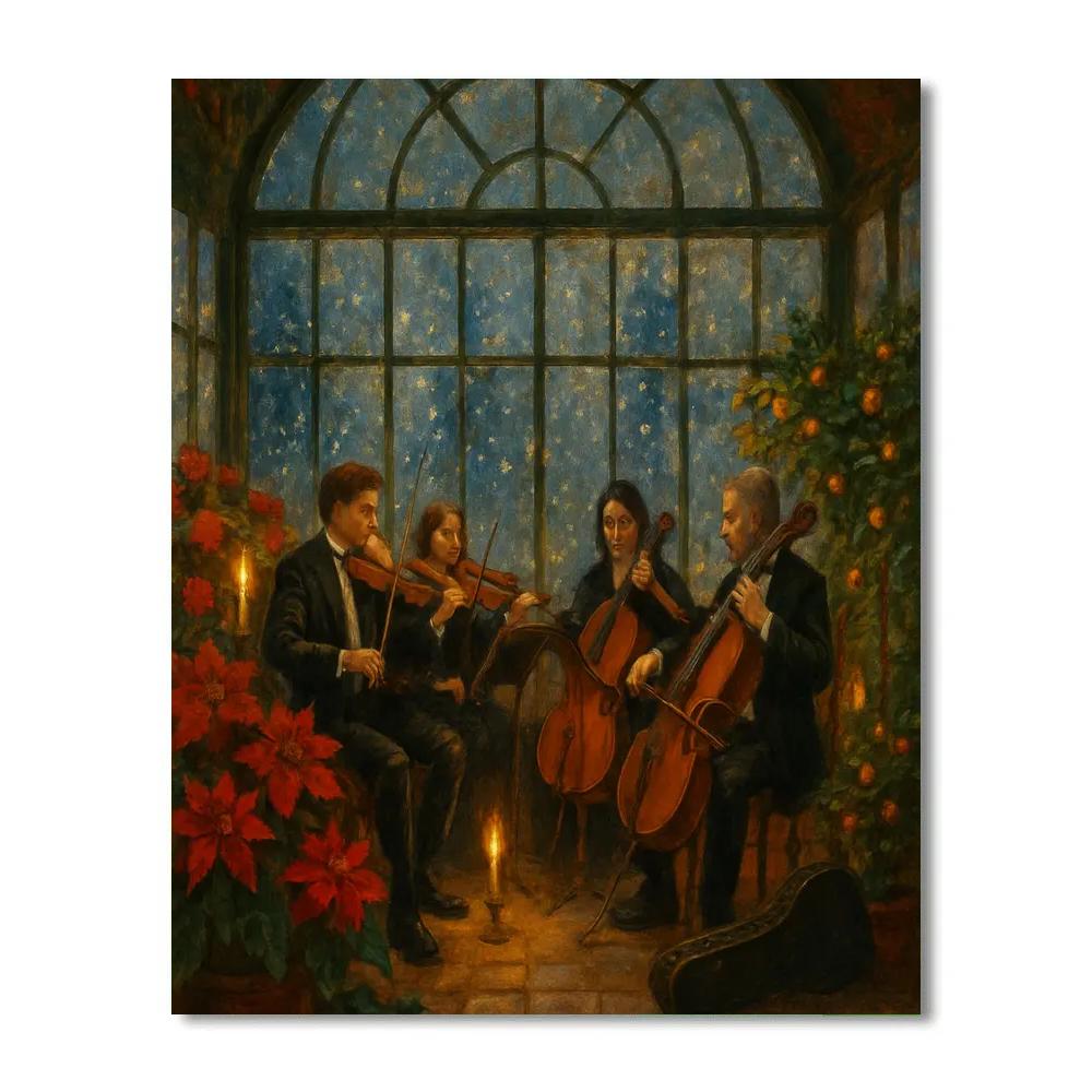 Midnight Christmas Greenhouse Concert DIY paint by numbers