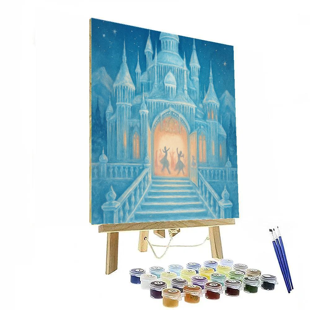 Icicle Palace Christmas Ball Paint by numbers art