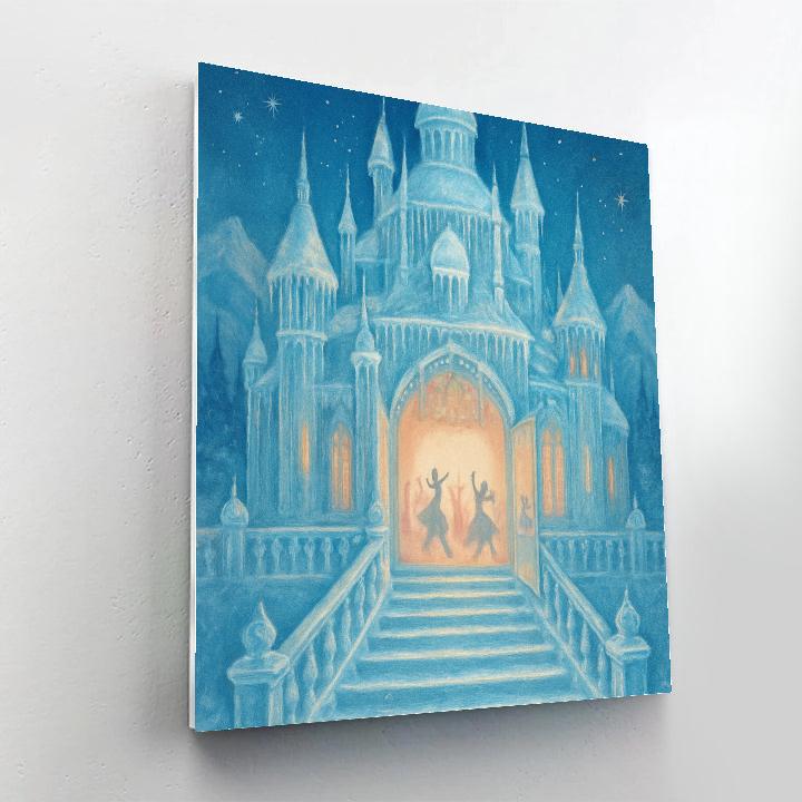 Icicle Palace Christmas Ball Paint by numbers art
