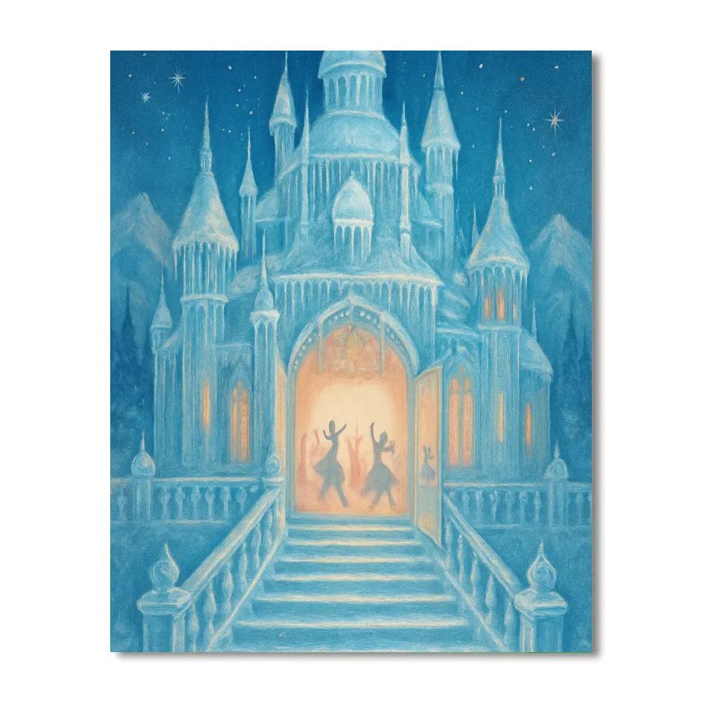 Icicle Palace Christmas Ball Paint by numbers art