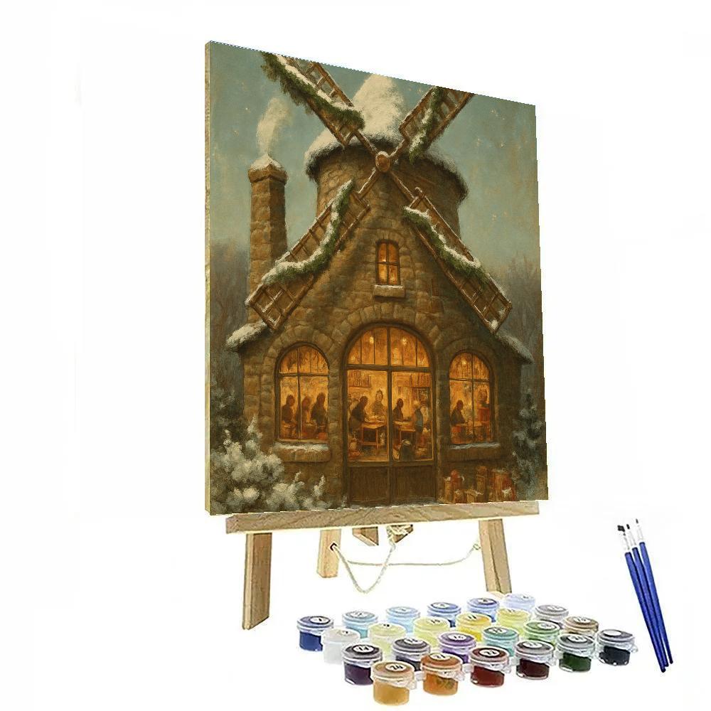 Holiday Workshop In The Old Windmill Paint by numbers kits