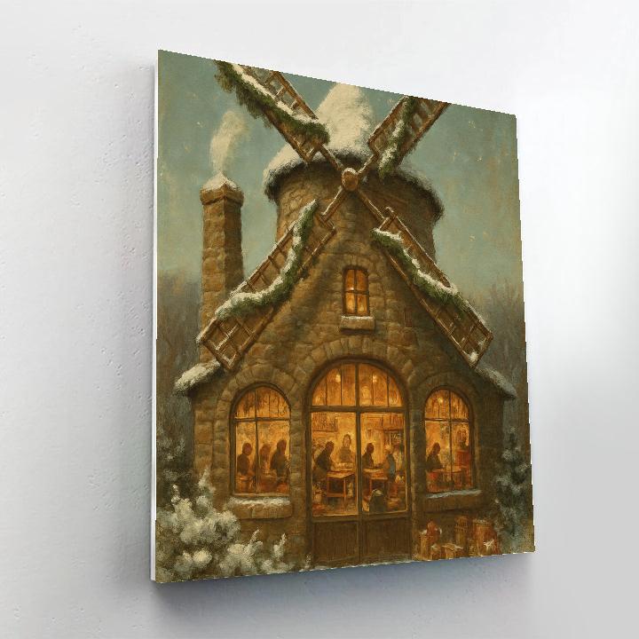 Holiday Workshop In The Old Windmill Paint by numbers kits