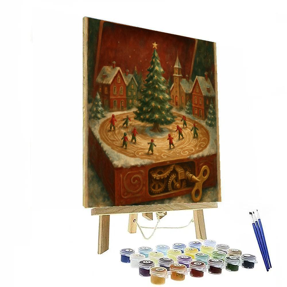Evergreen Music Box Town Square paint by number