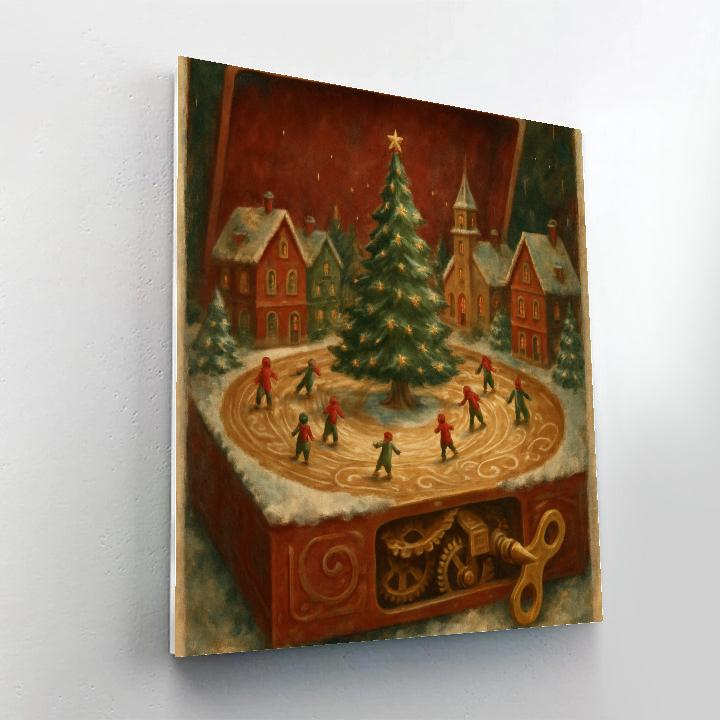 Evergreen Music Box Town Square paint by number