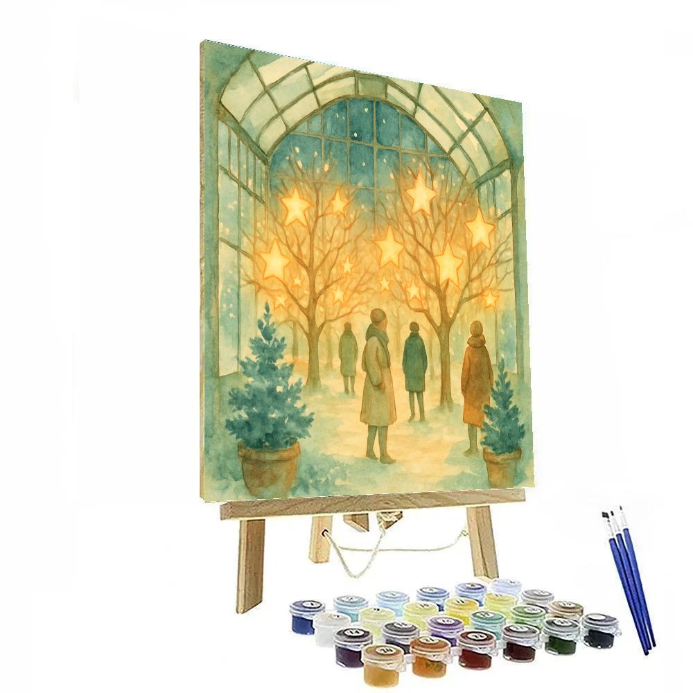 Christmas Star Orchard In Glasshouse paint by number