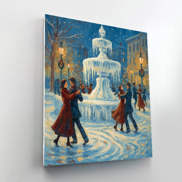 Frozen Fountain Winter Gala paint by number