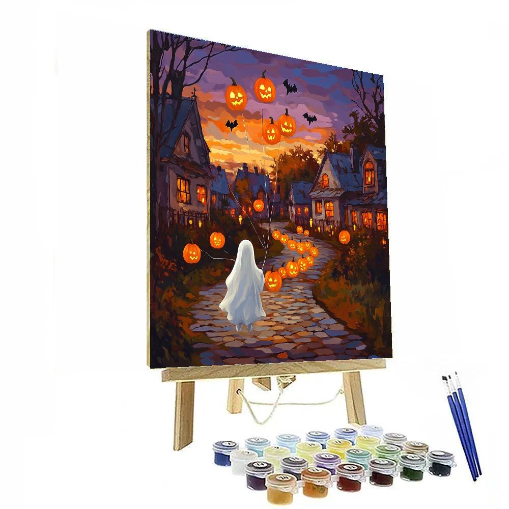 Halloween Lantern Parade Of Lost Balloons Paint by numbers art