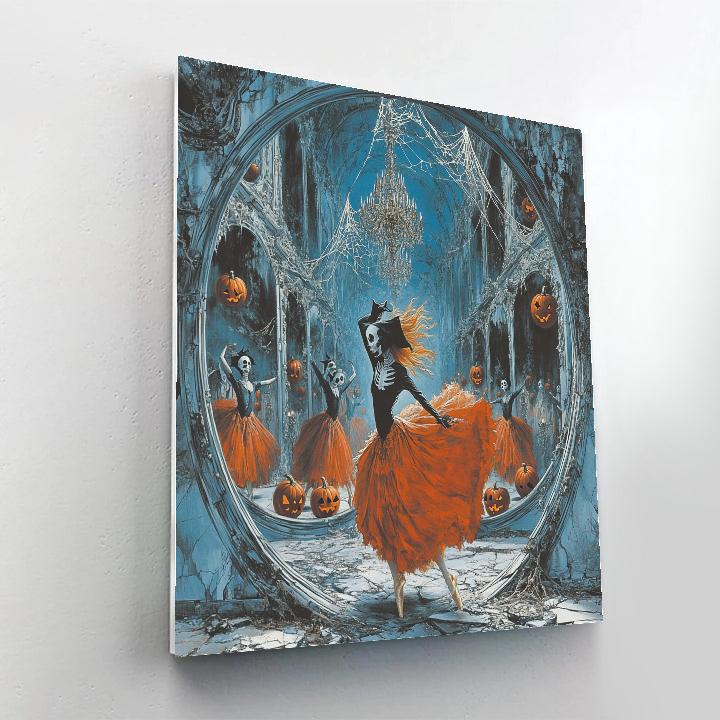 Moonlit Masquerade With Spooky Mirrors paint by color
