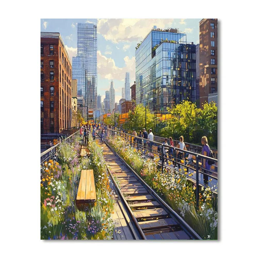 High Line Urban Park New York United States DIY paint by numbers