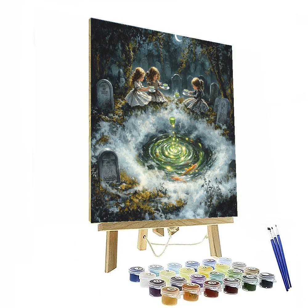 Haunted-Whirlpool Tea Party Paint by numbers art
