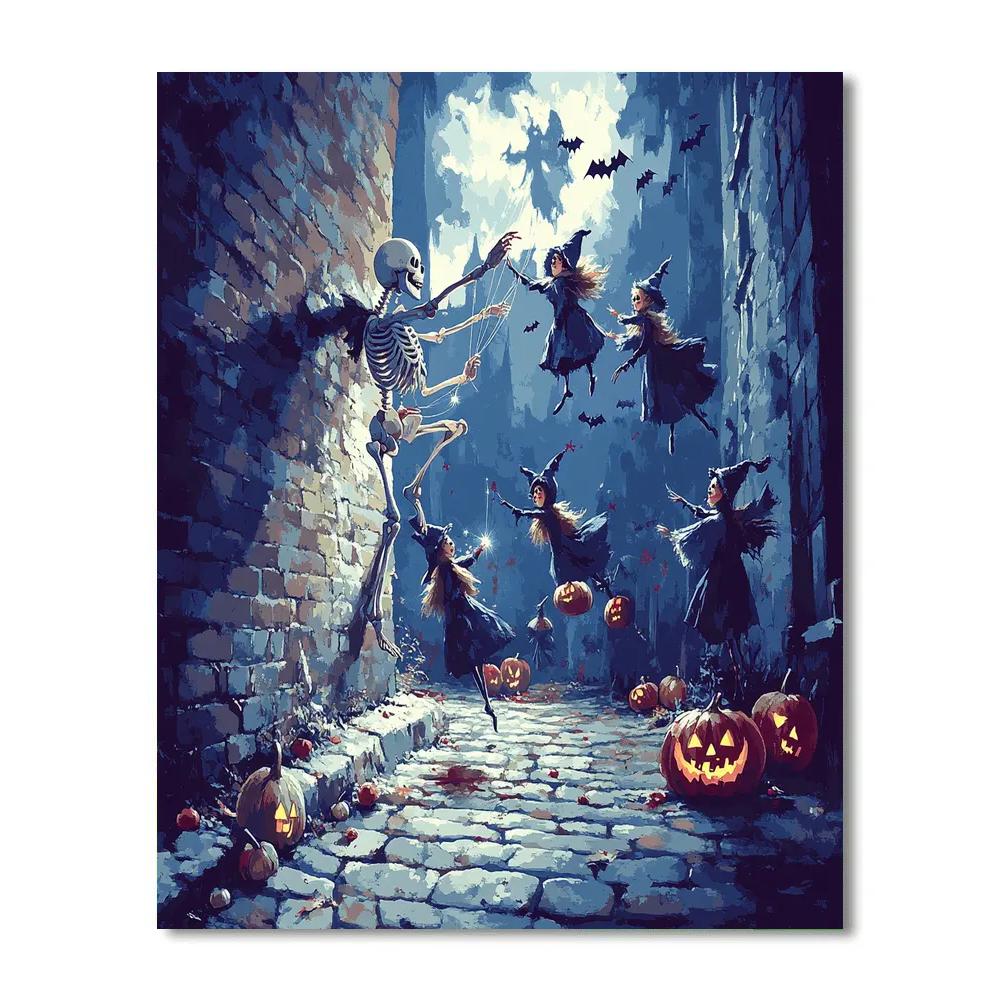 Midnight Marionette Troupe Spooky Edition painting number kit