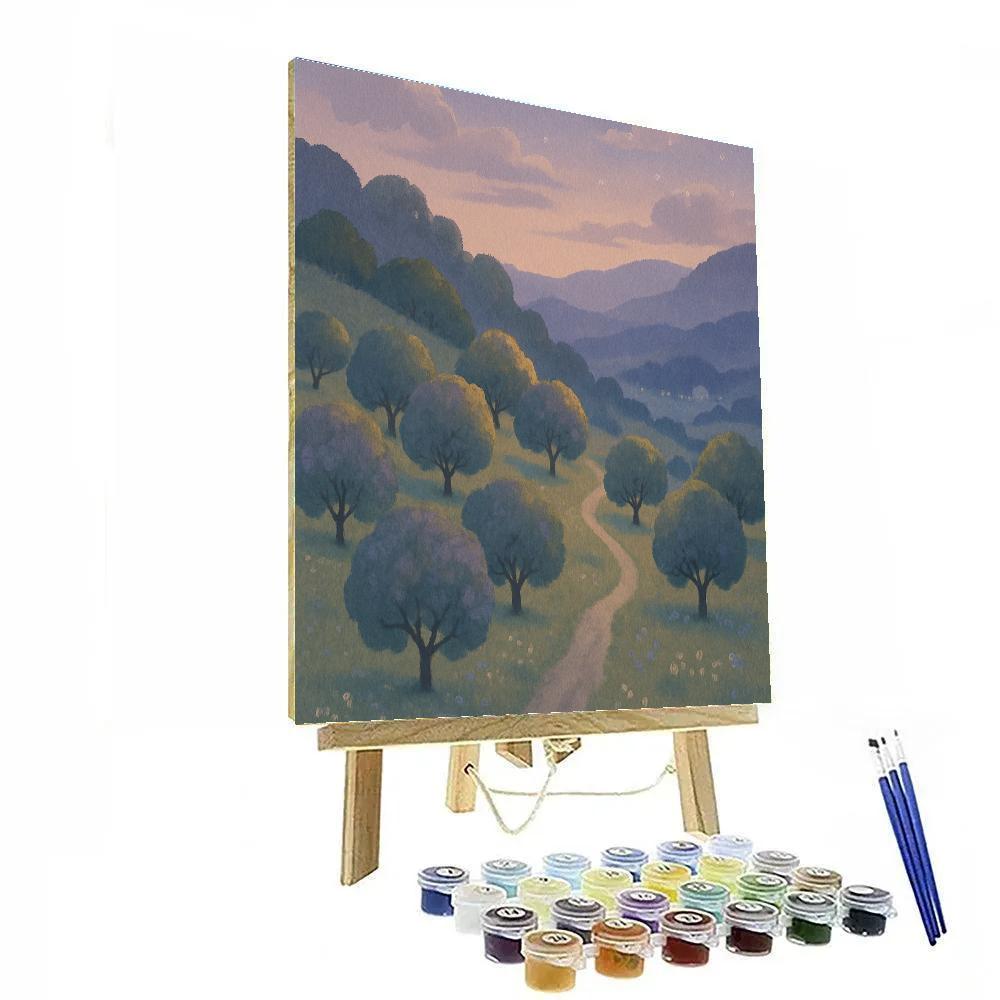 Twilight Orchard Retreat paint by color