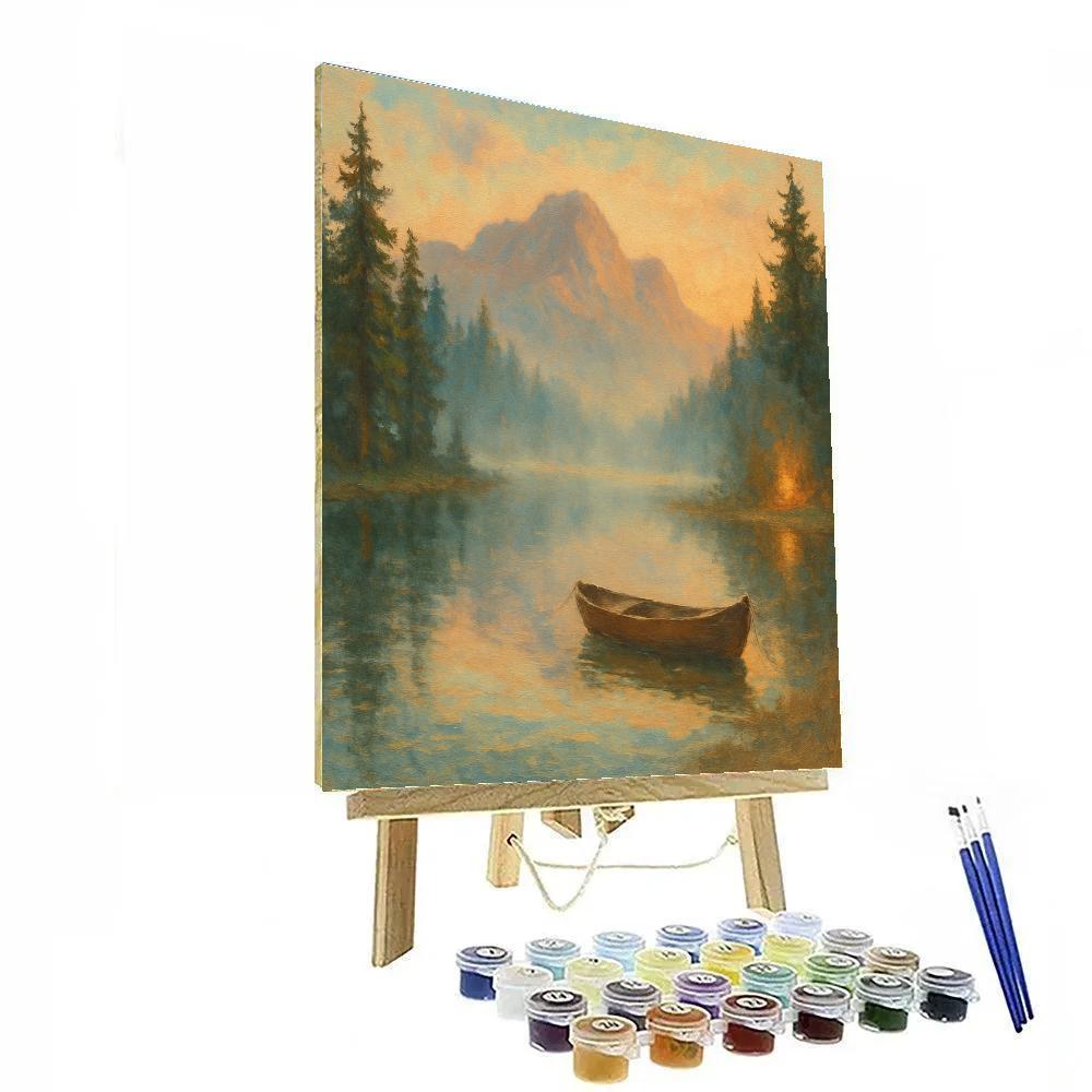 Dawn Ember Over Quiet Pines Painting by numbers kit