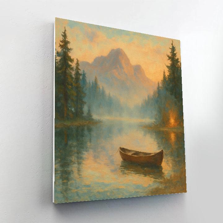 Dawn Ember Over Quiet Pines Painting by numbers kit