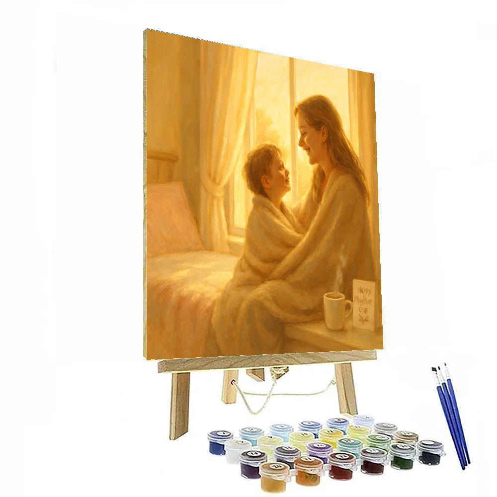 Morning Light With Mom Number painting
