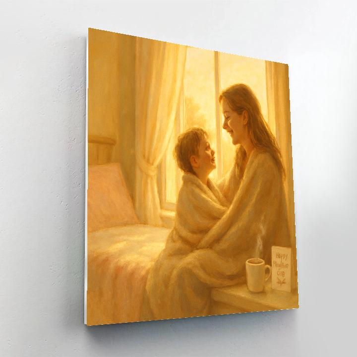 Morning Light With Mom Number painting