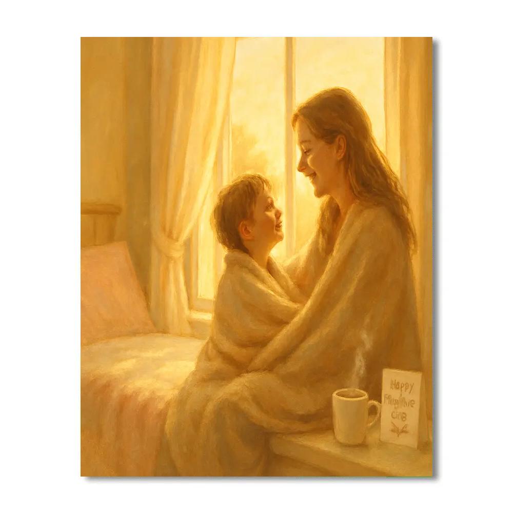 Morning Light With Mom Number painting