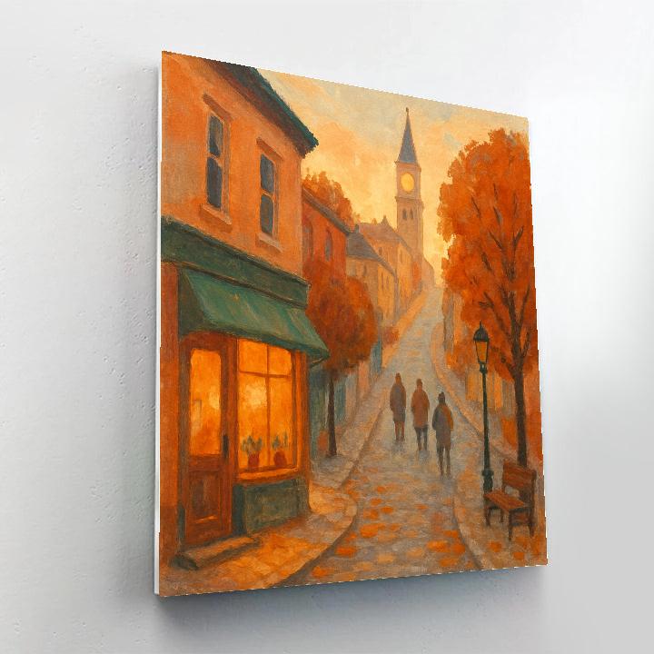Autumn Cafe Hill Street painting number kit