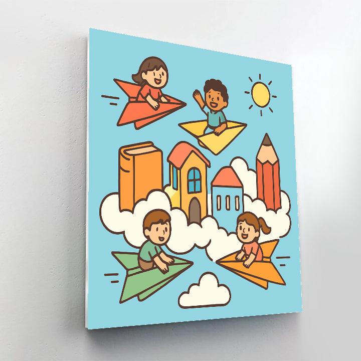 Cloud City Of The Paper Planes Paint by numbers kits