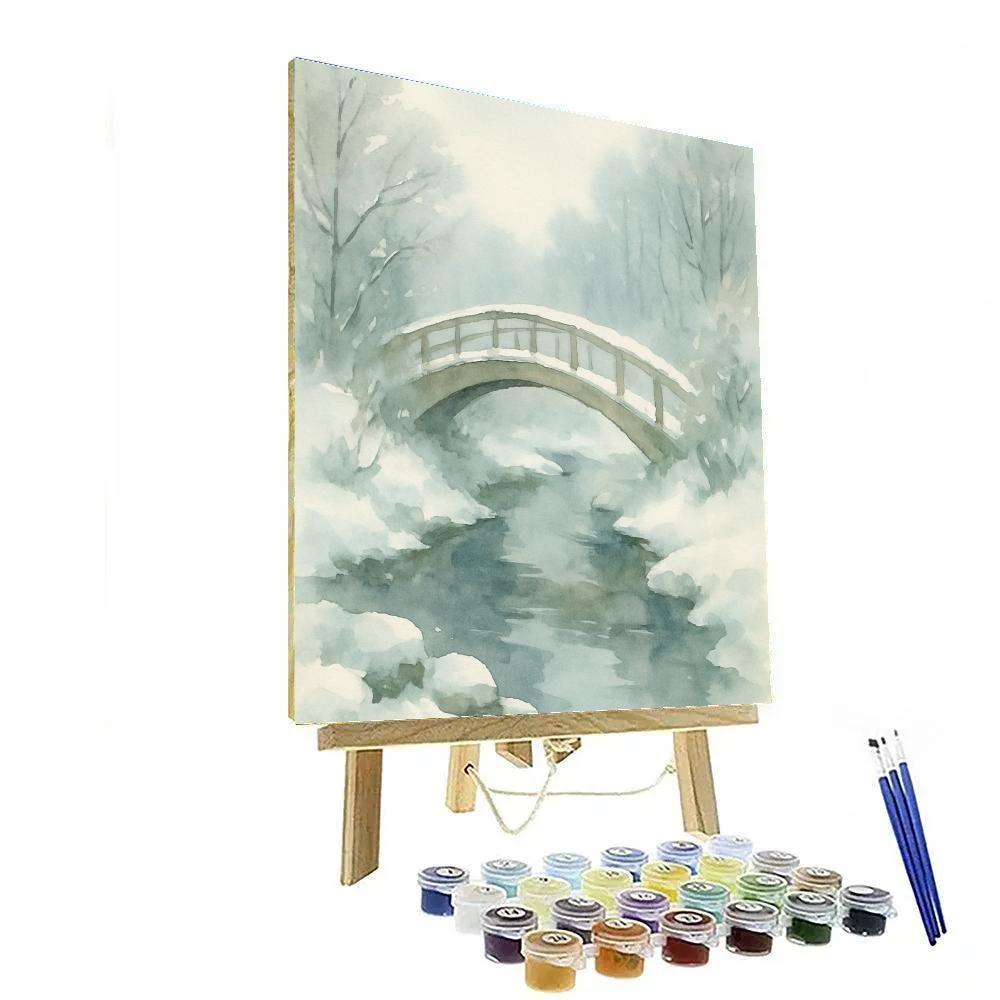 Frosty Bridge Over Quiet Creek paint by numbers