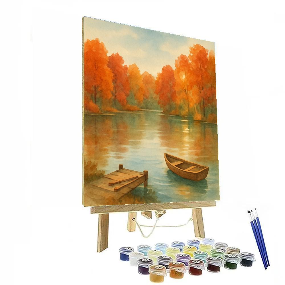 Autumn Quilt Reflections DIY paint by numbers