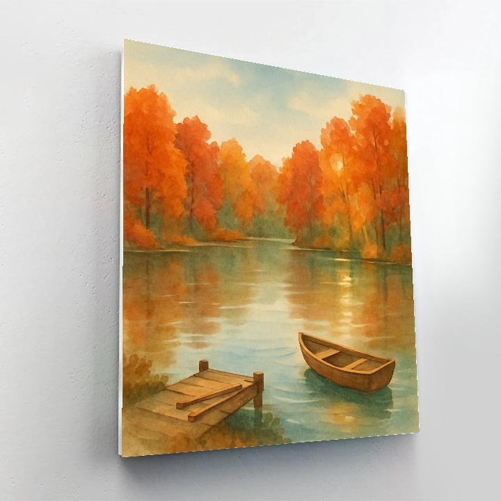 Autumn Quilt Reflections DIY paint by numbers