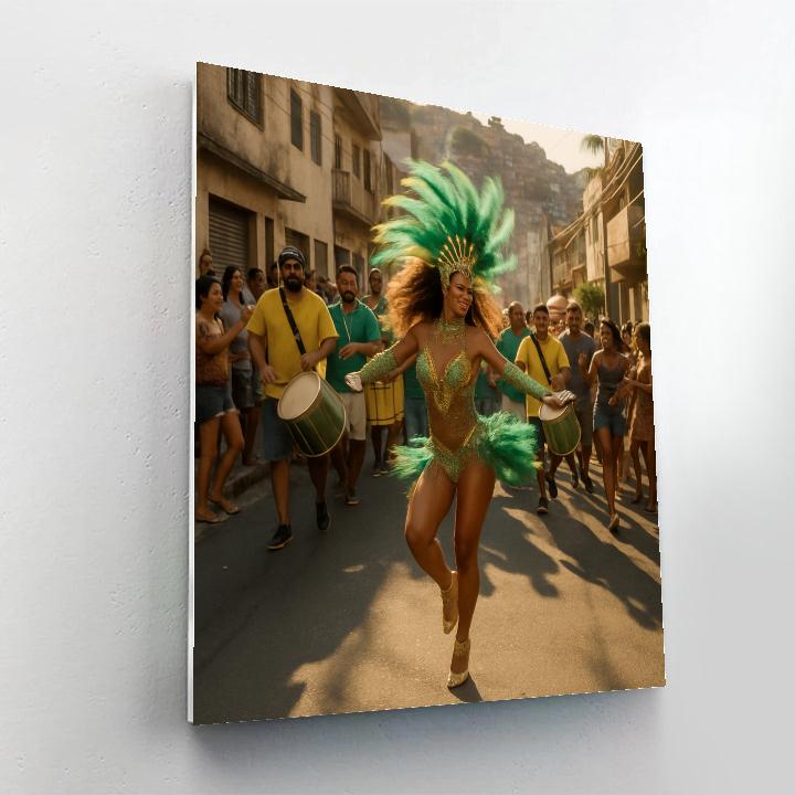 Rio Carnival Samba Street Rehearsal DIY paint by numbers