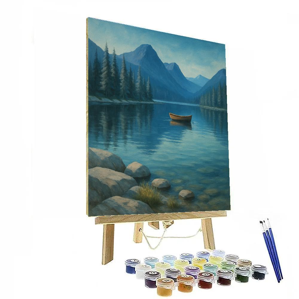 Silver Pines And Sapphire Lake Painting by numbers kit