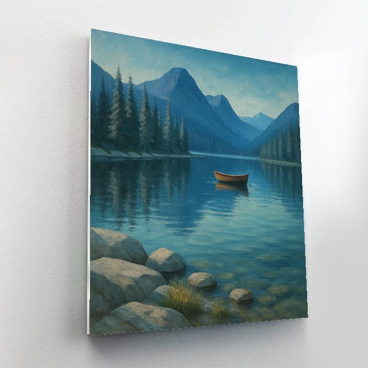 Silver Pines And Sapphire Lake Painting by numbers kit