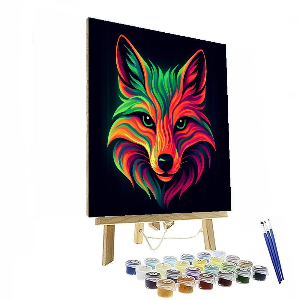 Aurora Blaze Fox Spirit Paint by numbers art