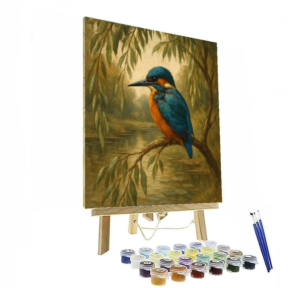 Willow Shore Kingfisher Quiet painting number kit