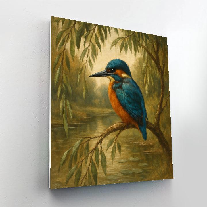 Willow Shore Kingfisher Quiet painting number kit