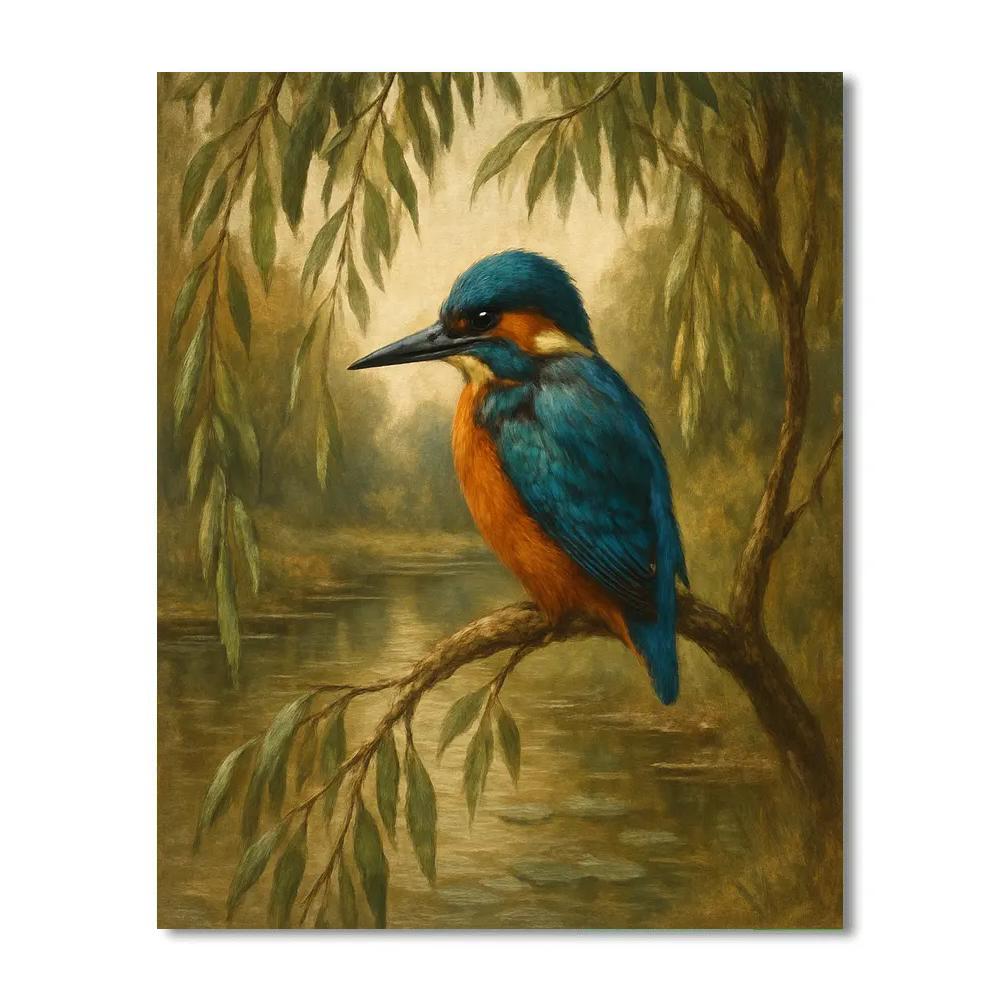 Willow Shore Kingfisher Quiet painting number kit