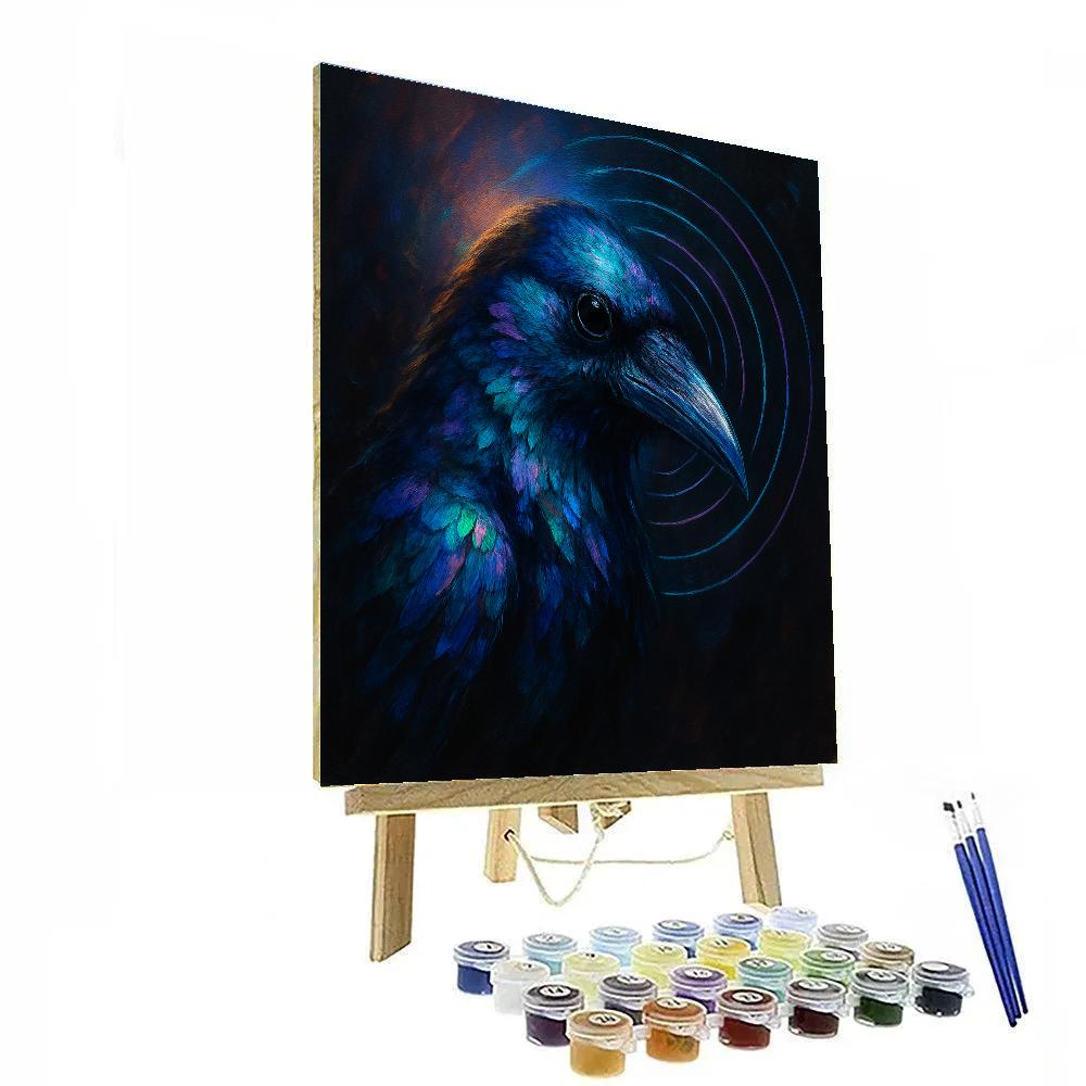 Chromatic Raven Echo Paint by numbers art