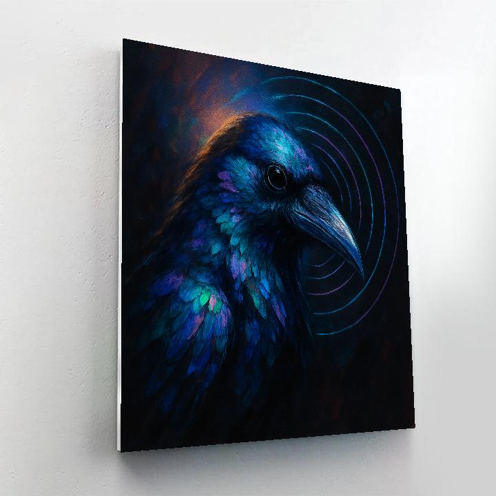 Chromatic Raven Echo Paint by numbers art
