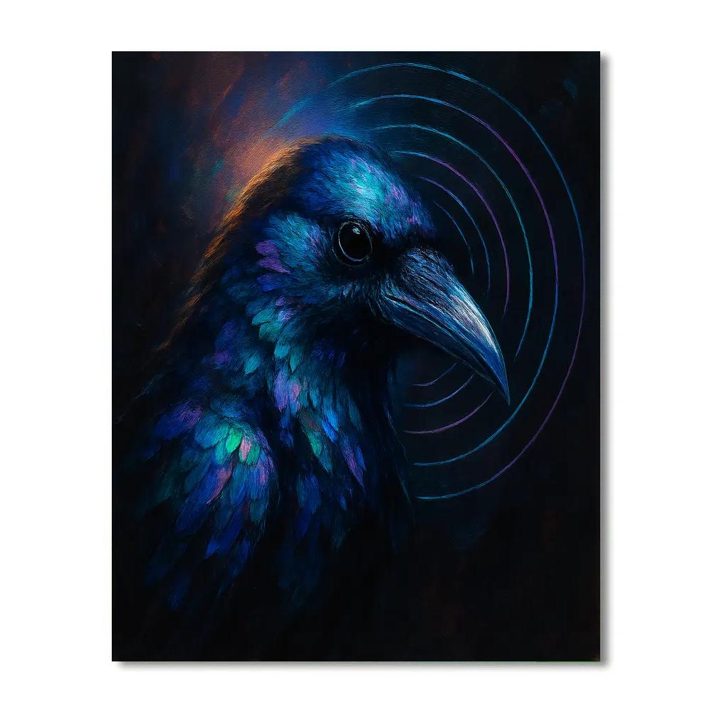 Chromatic Raven Echo Paint by numbers art