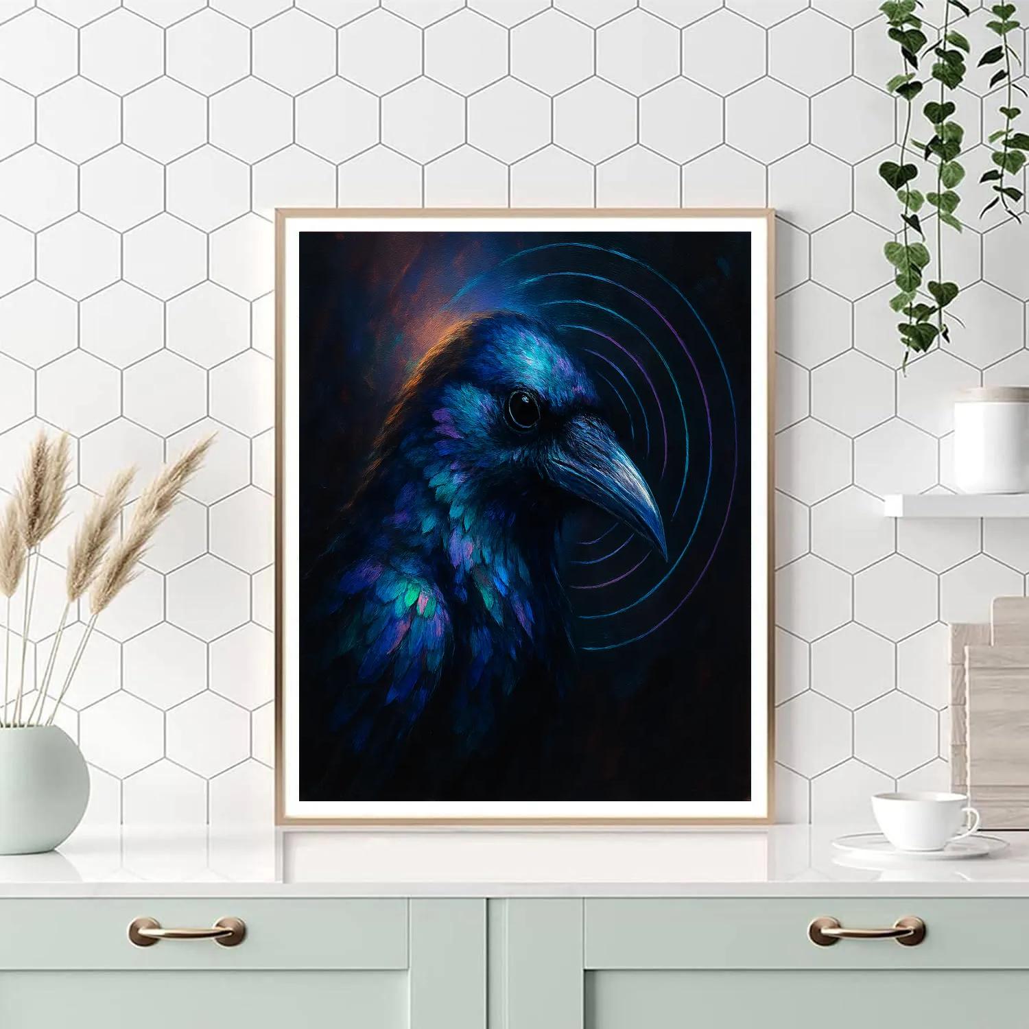 Chromatic Raven Echo Paint by numbers art
