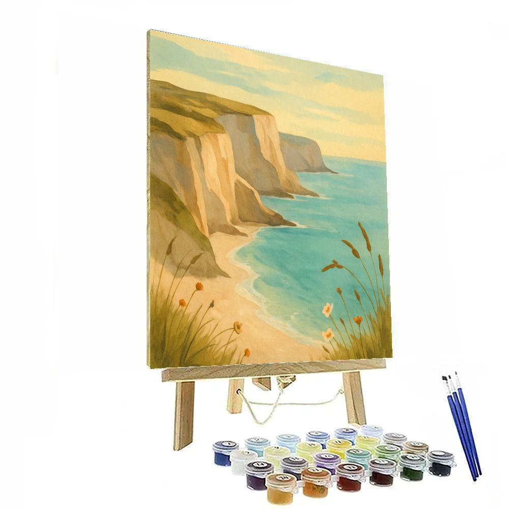 Coastal Cliffs In Soft Morning Painting by numbers kit