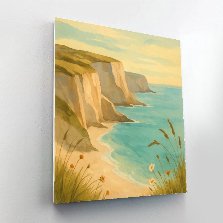 Coastal Cliffs In Soft Morning Painting by numbers kit