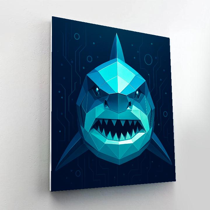 Cyber Reef Shark Sentinel Paint by numbers kits