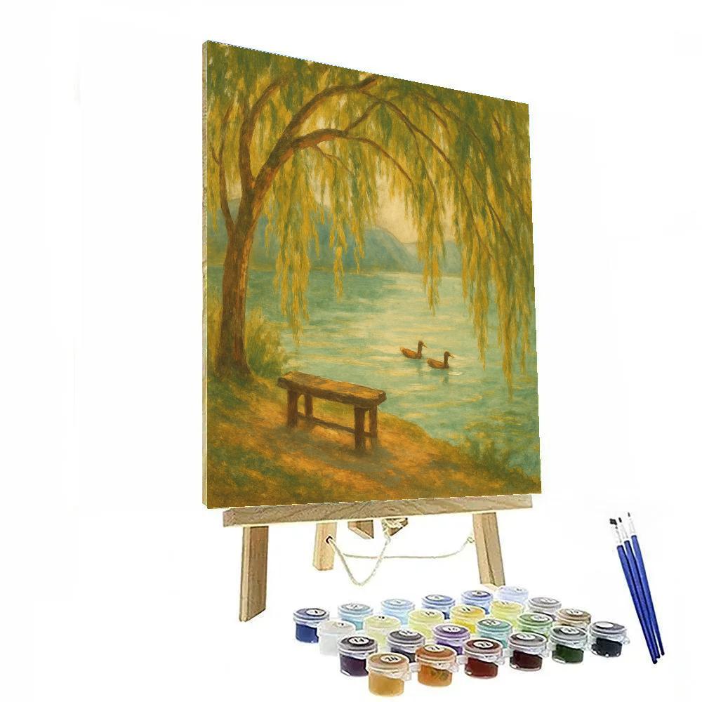 Willow Nook By The Lakeside Number painting
