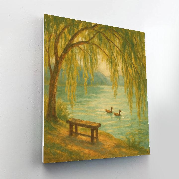 Willow Nook By The Lakeside Number painting