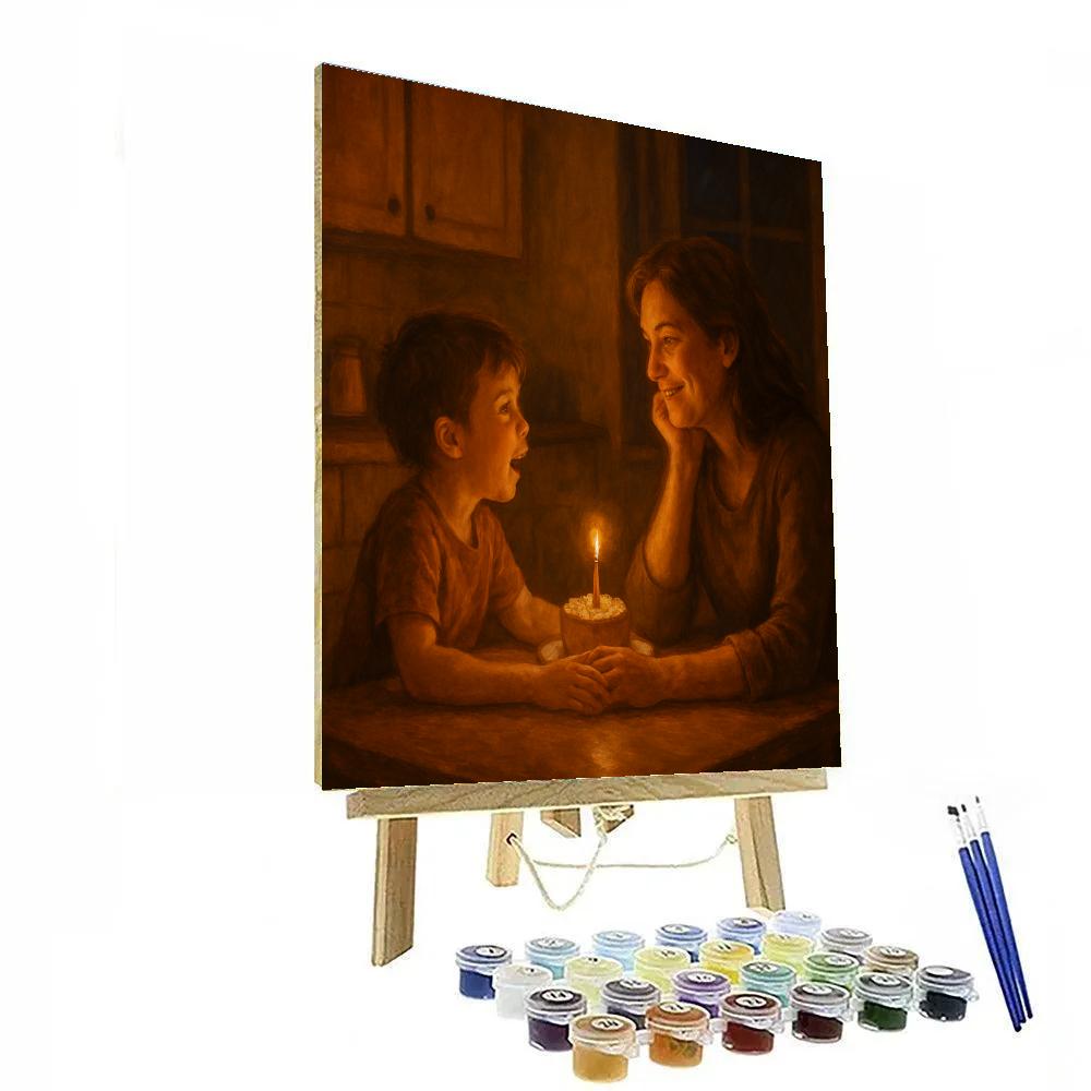 Evening Kitchen Stories With Mom Painting by numbers kit